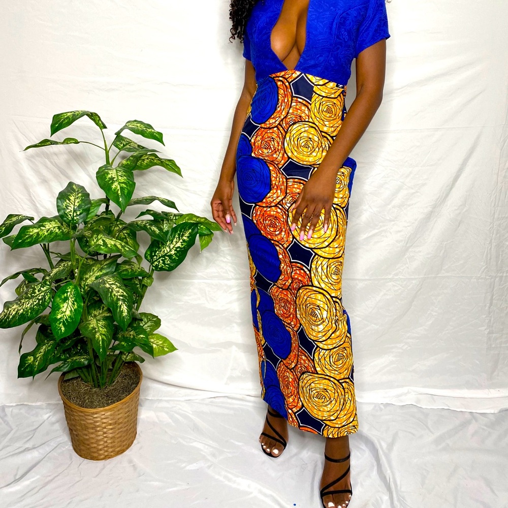 One of a kind African Ankara print dress